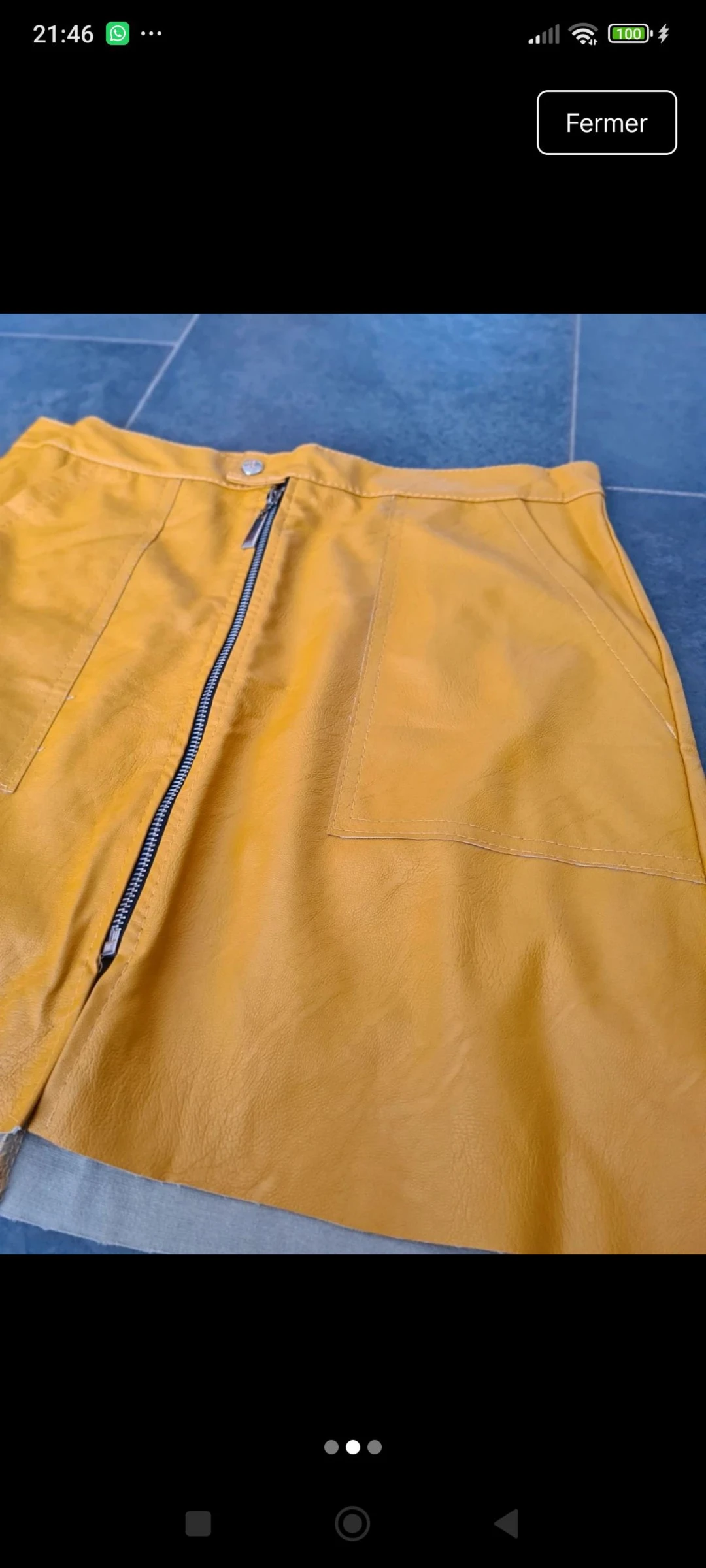 Leather-look skirt size L – photo 2